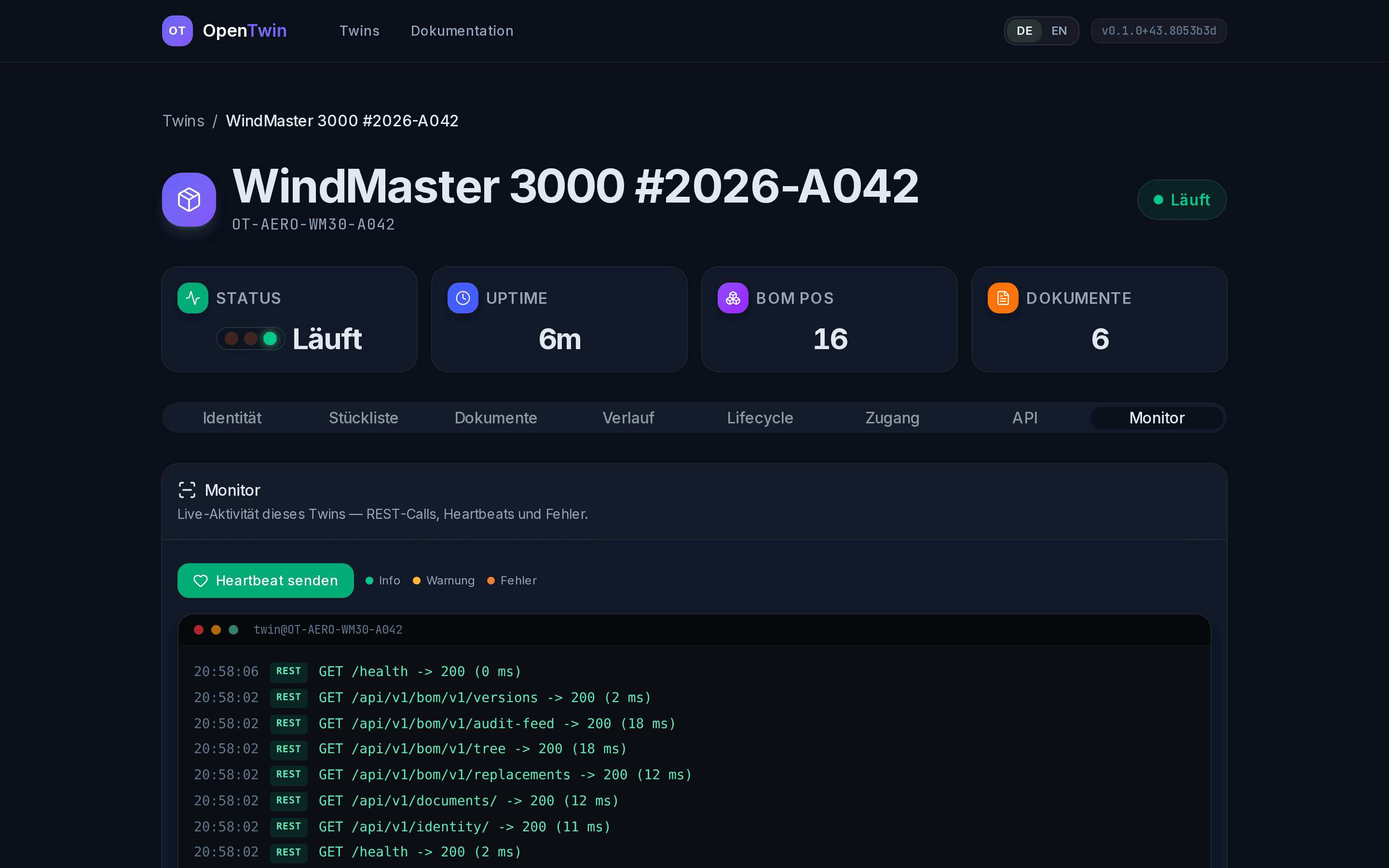 WindMaster 3000 — Live-Monitor